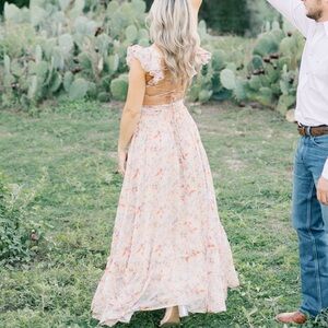 Primrose Peach Floral Dress
